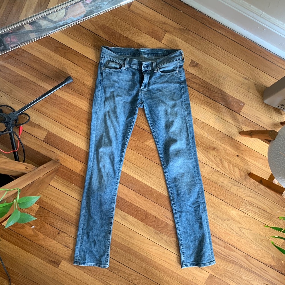 7 for All Mankind Straight Leg Jean (Size: 27)